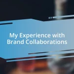 My Experience with Brand Collaborations